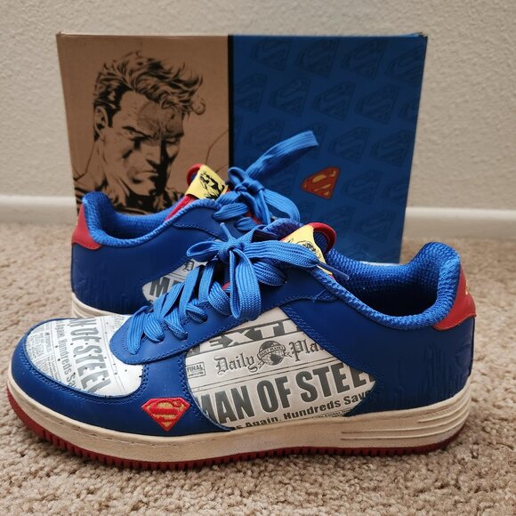 DC Comics Limited Soles Superman Clark Kent Blue White Red Sneakers Shoes 2010 - Picture 3 of 10